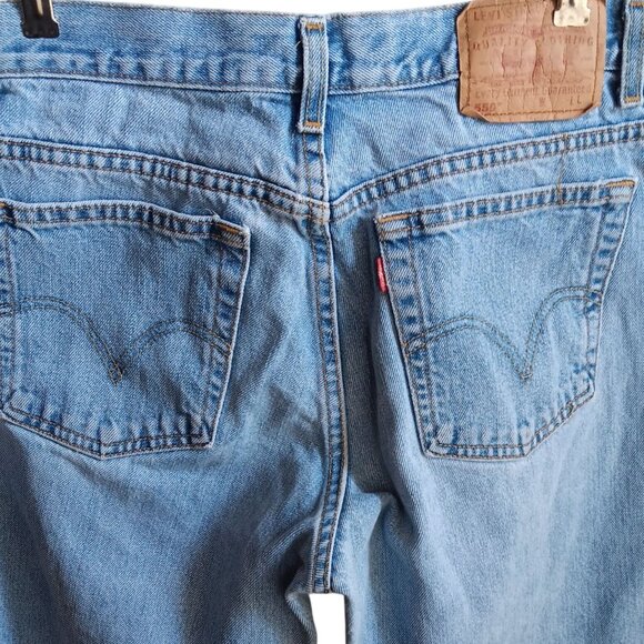 Vintage 90s Mom Jeans Levi's 550 Relaxed Fit Straight High Rise 14 MIS L 34x32 - Picture 1 of 7
